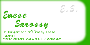 emese sarossy business card